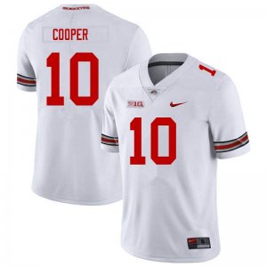 Men's Ohio State Buckeyes #10 Mookie Cooper White Nike NCAA College Football Jersey Authentic PRO8044JP